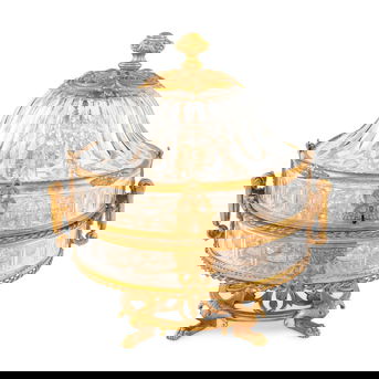 A Baccarat Gilt Bronze Mounted and Cut Glass Cave à Liqueur