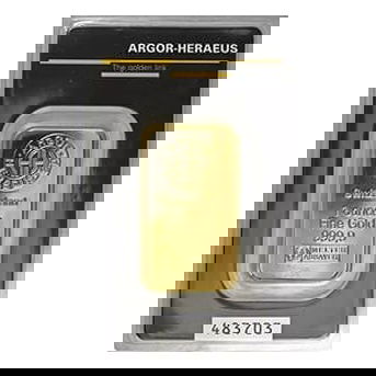 1 oz Gold Argor Heraeus Bar