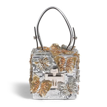 Oscar De La Renta: Metallic Butterfly Applique Alibi Cube